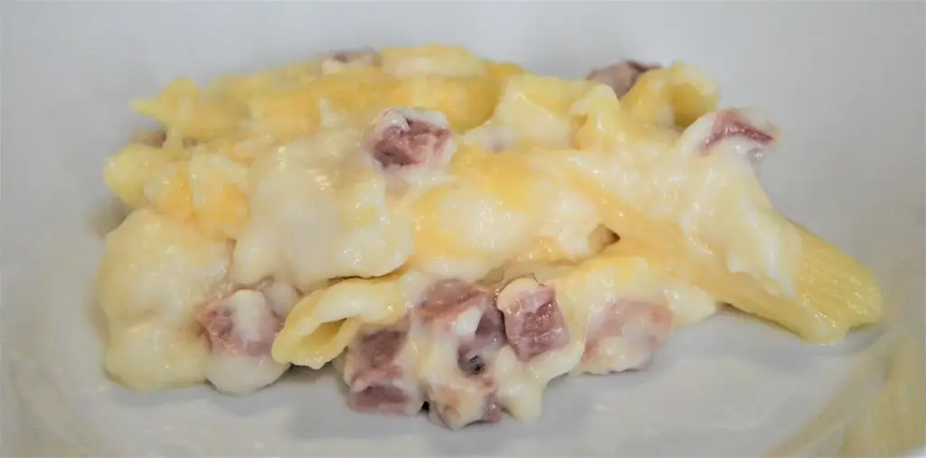 Macaroni kaassaus en kalkoenham Halal  (Vers)